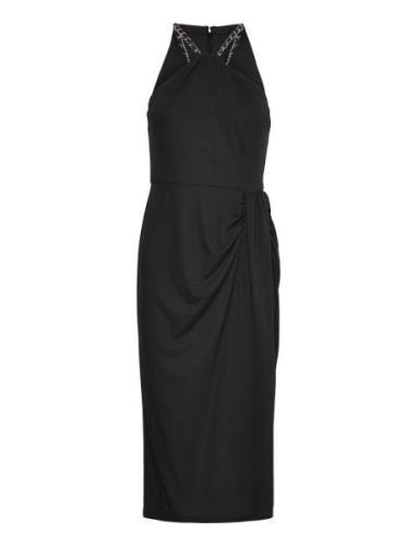 Stretch Jersey Halter Dress Lauren Ralph Lauren Black