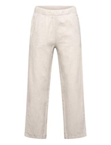 Trousers Wide Chinos Linen Ble Lindex Beige