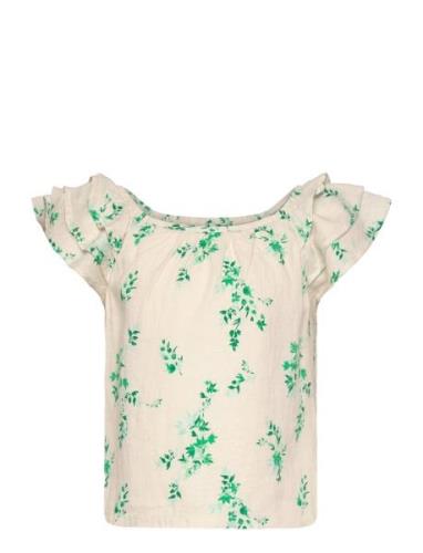 Blouse Linen Short Sleeve With Lindex Green