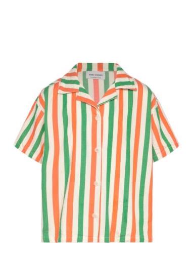 Vertical Stripes Woven Shirt Bobo Choses Orange