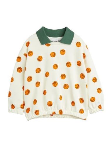 Basketball Aop Collar Sweatshirt Mini Rodini Cream