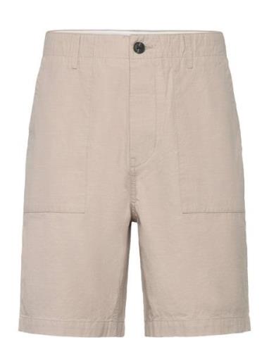 Flint Wide Slub Yarn Shorts - Gots/ Knowledge Cotton Apparel Beige