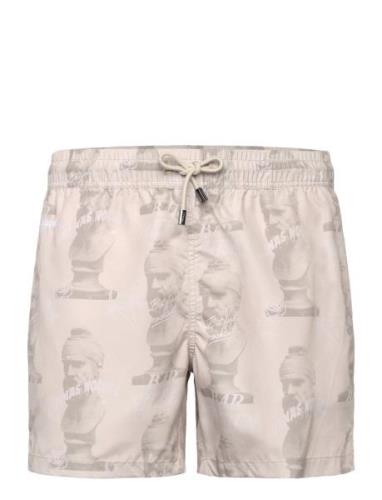 Nb Bar Nikben Swimtrunks Sand Nikben Cream