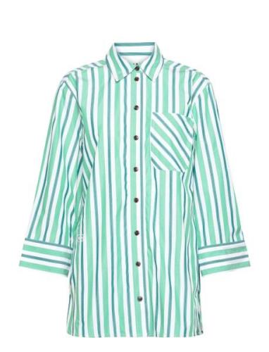 Stripe Cotton Ganni Green