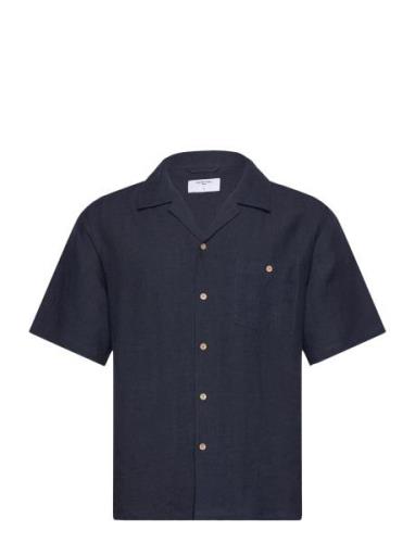 Short Sleeve Cuban Shirt Percival Navy