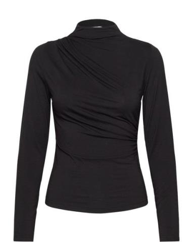 Long Sleeve Turtle Neck T-Shirt Rosemunde Black