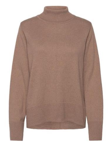 Cranva Rollneck Pullover Cream Brown