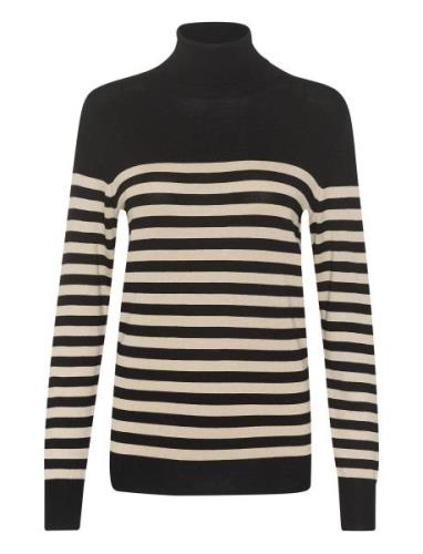 Kalizza Striped Roll Neck Kaffe Black