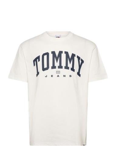 Tjm Reg Arch Varsity Tee Ext Tommy Jeans Cream