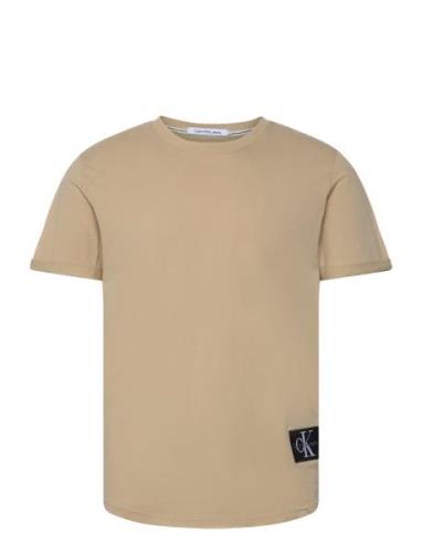 Badge Turn Up Sleeve Calvin Klein Jeans Beige