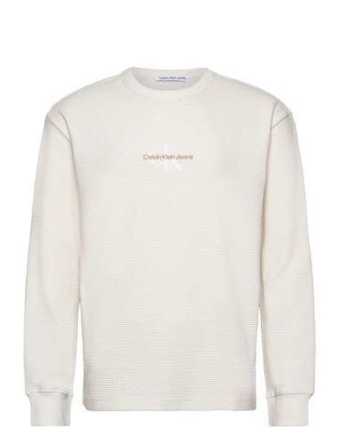 City Grid Ls Tee Calvin Klein Jeans Cream