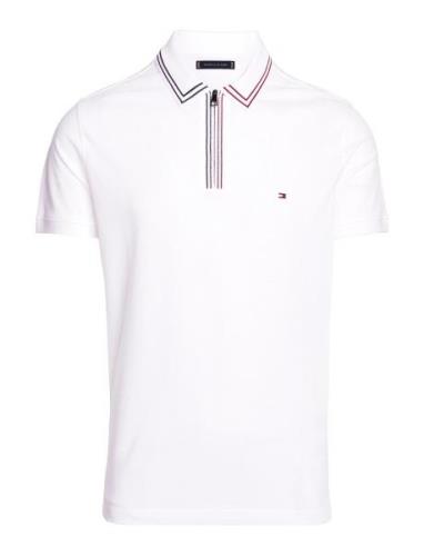 Rwb Zip Placket Tipping Reg Polo Tommy Hilfiger White