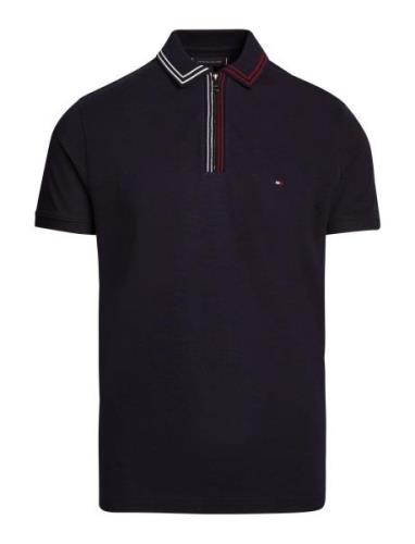 Rwb Zip Placket Tipping Reg Polo Tommy Hilfiger Navy