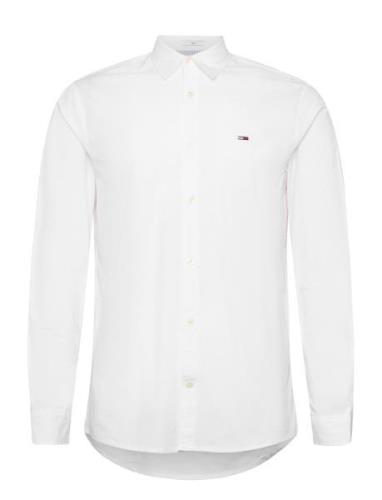 Tjm Reg Entry Poplin Shirt Tommy Jeans White