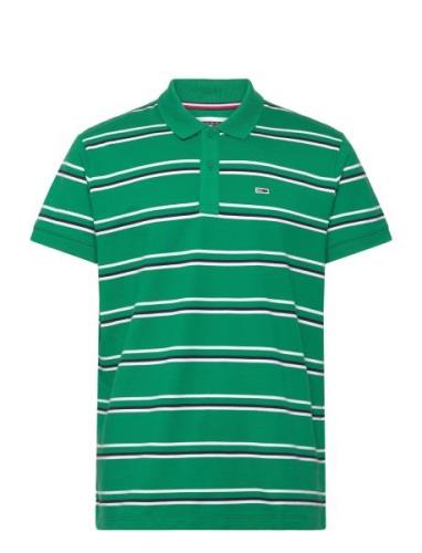 Tjm Reg Essential Stripe Polo Tommy Jeans Green