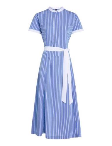 Stripe Ss Midi Dress Tommy Hilfiger Blue