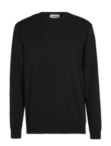 Cotton Silk Blend Cn Sweater Calvin Klein Black