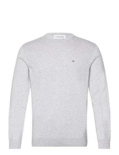 Cotton Silk Blend Cn Sweater Calvin Klein Grey