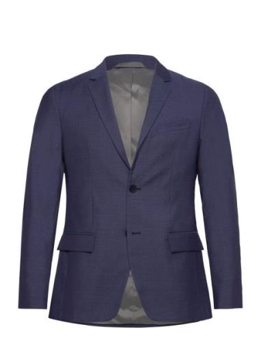 Birdseye Wool Slim Blazer Calvin Klein Navy