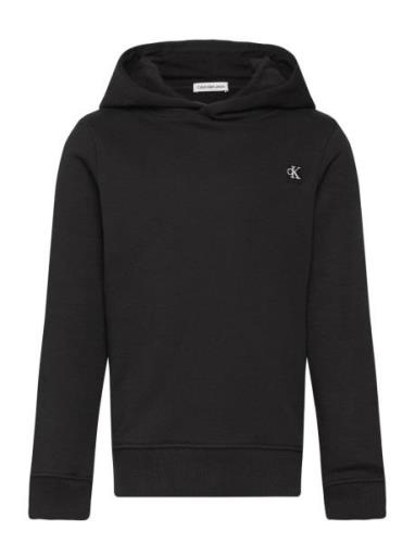 Monogram Mini Badge Hoodie Calvin Klein Black