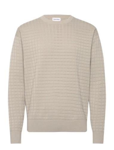 Check Pattern Sweater Calvin Klein Beige