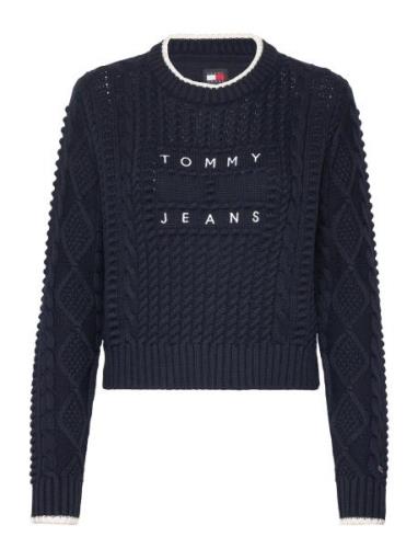 Tjw Bubble Cable Flag Crew Tommy Jeans Navy