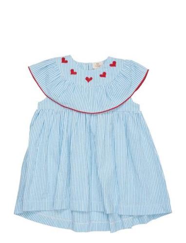 Seersucker Dress W. Heart Copenhagen Colors Blue