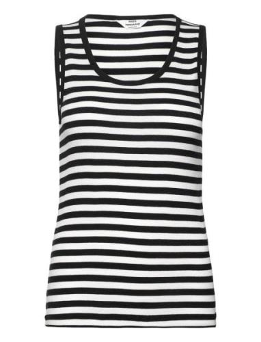 2X2 Cotton Stripe Amour Tank Top Mads Nørgaard Black