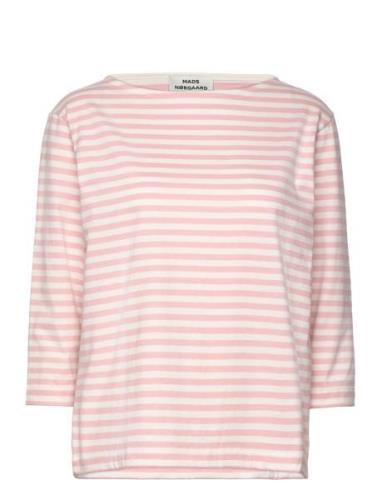 Soft Single Stripe Silje 3/4 Tee Mads Nørgaard Pink