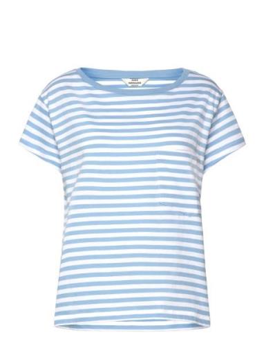 Organic Jersey Stripe Torva Tee Mads Nørgaard Blue