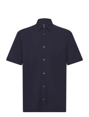 Grida Cotton Victor Shirt Ss Mads Nørgaard Blue