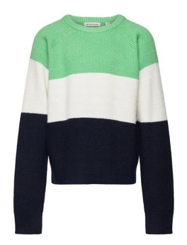 Striped Knit Pullover Tom Tailor Green