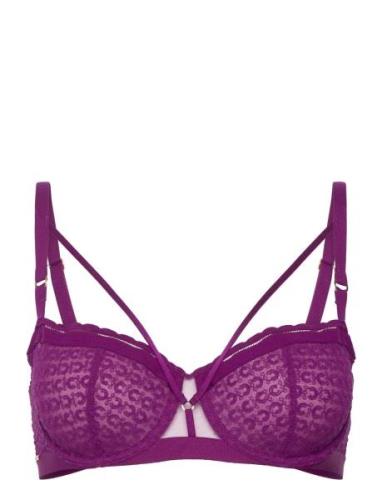 Monogram Half-Cup Balcony Bra CHANTELLE Purple