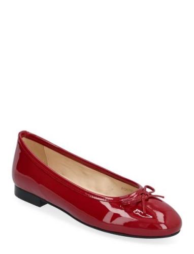 Oriana Onix Red Leather Ballet Flats ALOHAS Red