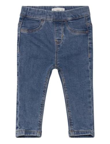 Drawstring Waist Jeans Mango Blue