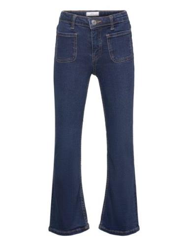 Flared Jeans With Pocket Mango Blue