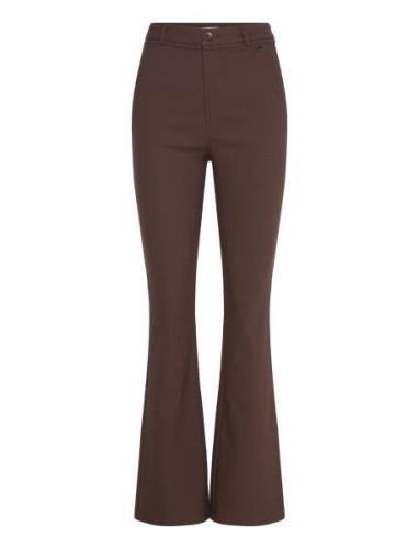 Mscarma Flared Graphic Pants Minus Brown