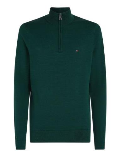 Essential Cotton Zip Mock Tommy Hilfiger Green