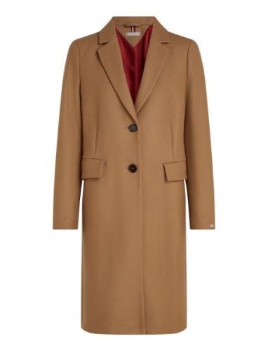 Wool Blend Classic Coat Tommy Hilfiger Beige