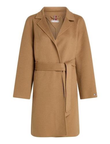 Reg Df Wool Belted Coat Tommy Hilfiger Beige