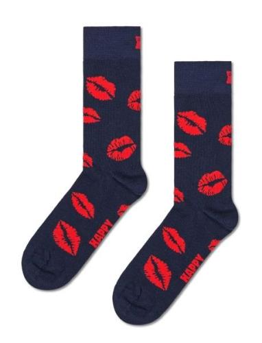 Kisses Sock Happy Socks Navy