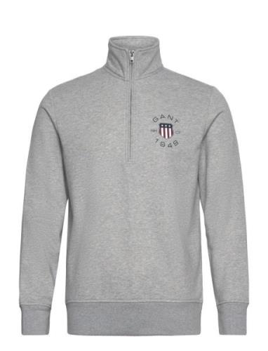 Print Half Zip GANT Grey