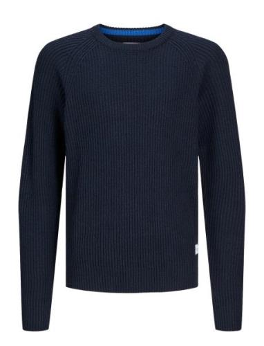 Jjpannel Knit Crew Neck Aw24 Jack & J S Navy