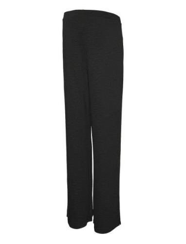 Mlfrederikke Wide Slit Jrs Pants Hw Mamalicious Black