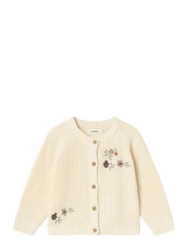 Nmfemlen Emb Ls Knit Card Lil Lil'Atelier Cream