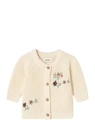 Nbfemlen Emb Ls Knit Card Lil Lil'Atelier Cream