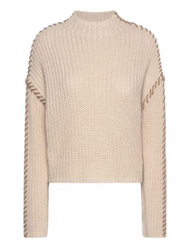 Vmnewcream Ls Funnelneck Pullover Boo Vero Moda Beige