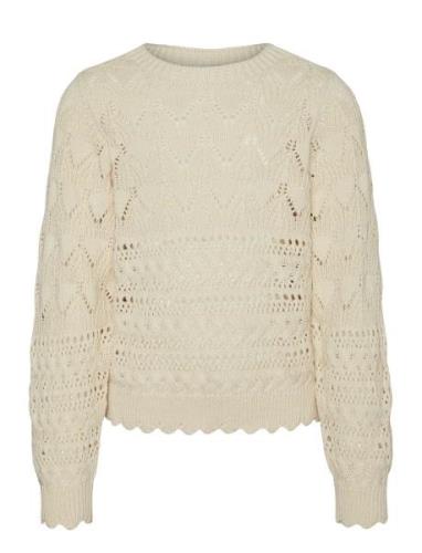 Vmlua Ls Boatneck Pullover Girl Vero Moda Girl Cream