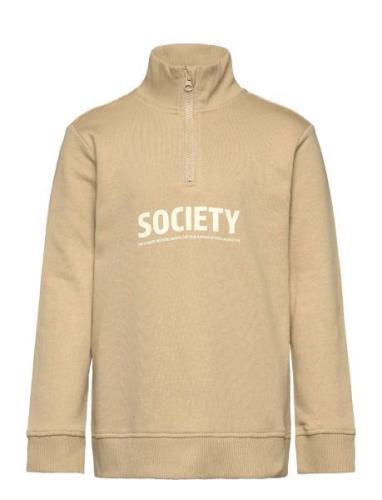 Kobmilo L/S Half Zip Swt Kids Only Beige