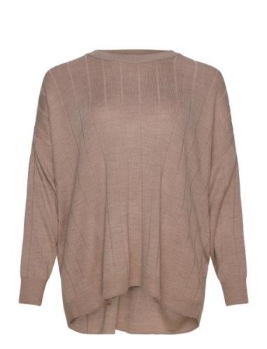 Cartess Ls O-Neck Knt ONLY Carmakoma Brown